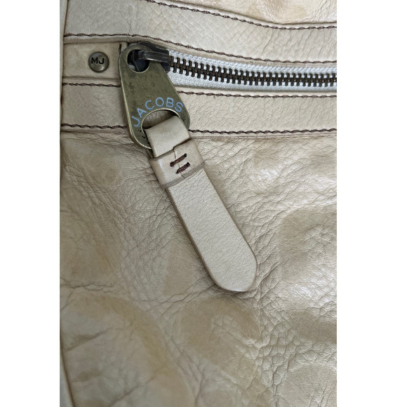 Marc Jacobs Pattern Logo Calf Genuine Leather Tan Large Tote Shoulder Bag - Picture 13 of 17